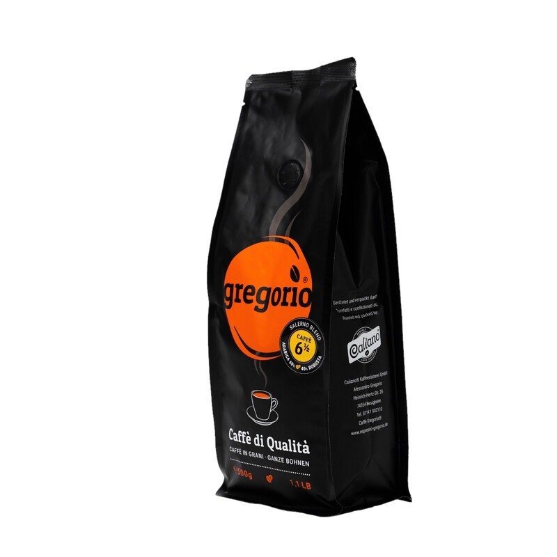 Kaffee Espresso gregorio 6 ½  Salerno Blend 500g Bohne