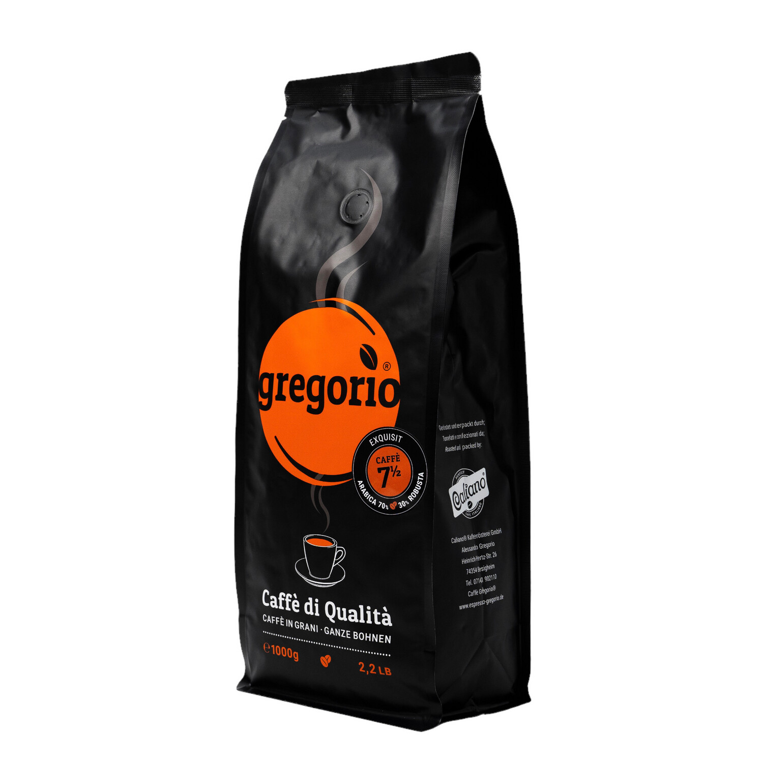 Kaffee Espresso gregorio 7½ Exquisit Blend 1Kg Bohne