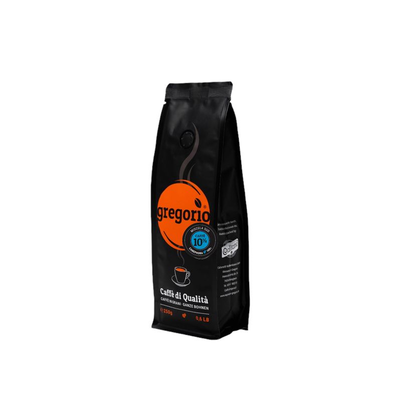 Kaffee gregorio Miscela  Sud 100 % Robusta 250g (Canephora) caffè