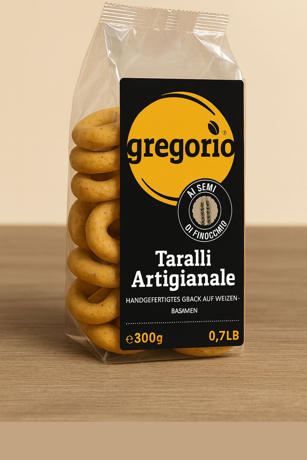 Taralli gregorio al Finocchio (mit Fenchelsamen) 300g