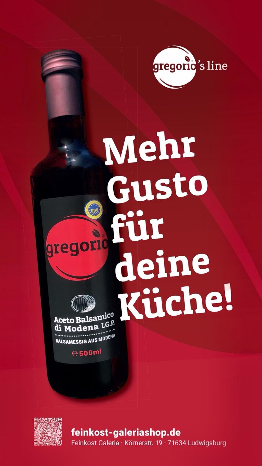 Balsamico Gregorio Aceto Baslsamico di Modena I.G.P. 500ml