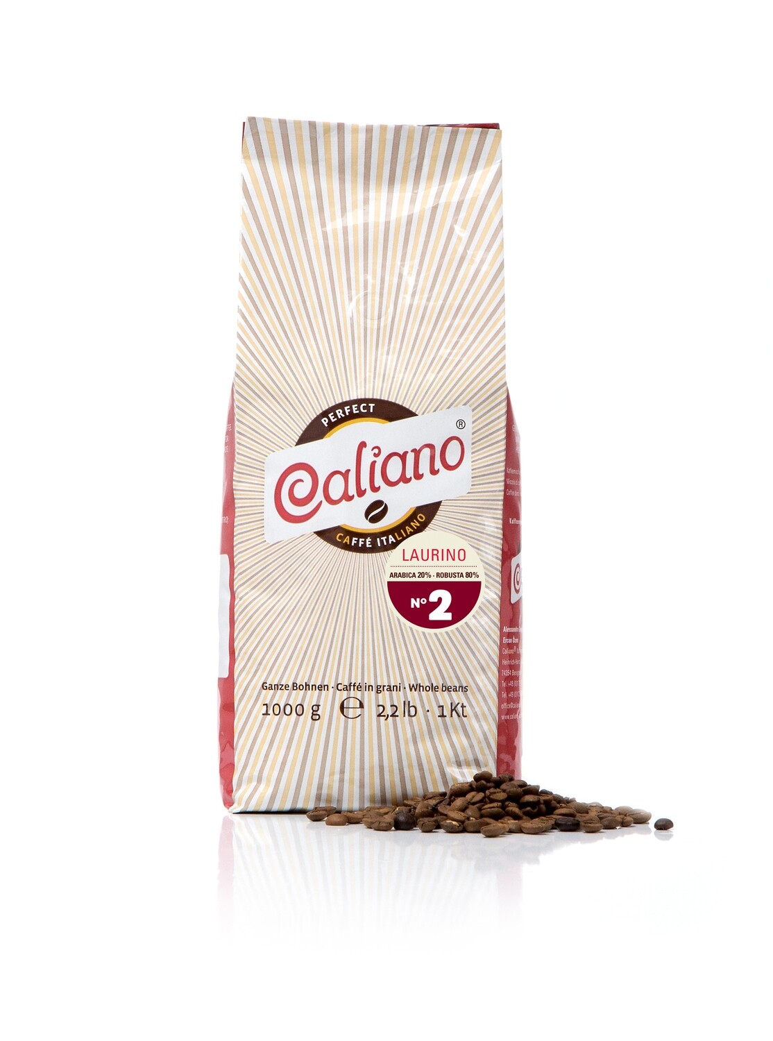 Kaffee Espresso  Caliano N° 2 Laurino Blend 1 Kg Bohne