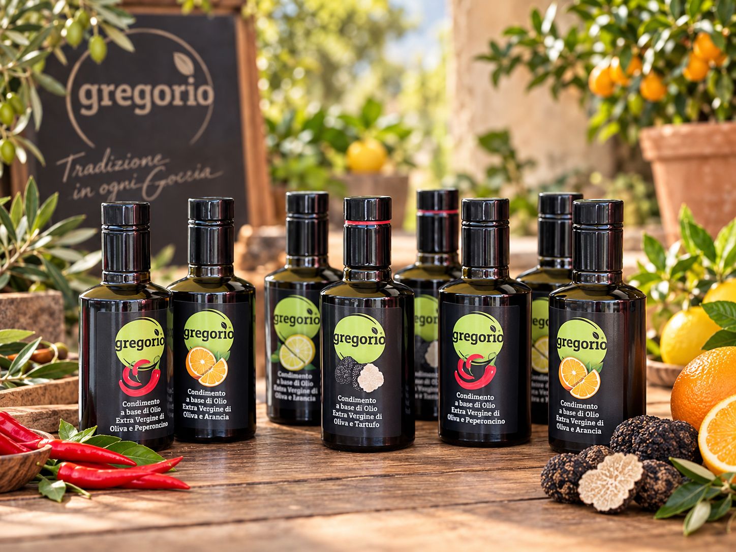 gregorio® Olivenöl EVO Condimento  I verschiedenen Geschmacksrichtungen