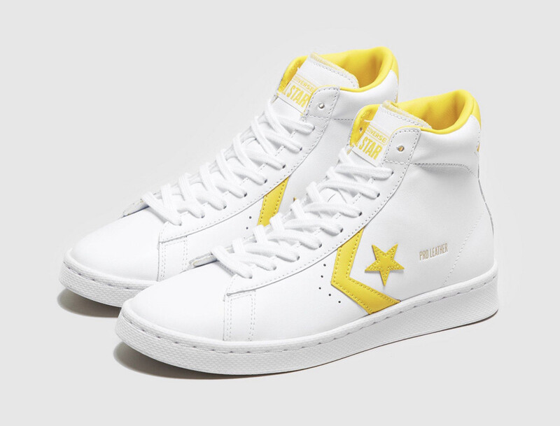 Converse Pro Leather Mid White &amp; Yellow