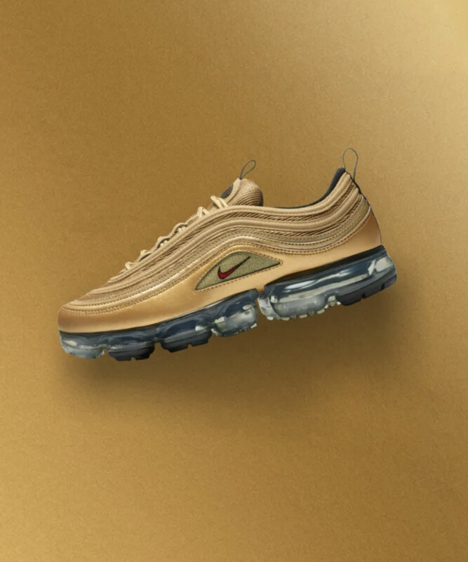 Nike Gold Air Vapormax 97 Gold Bullet