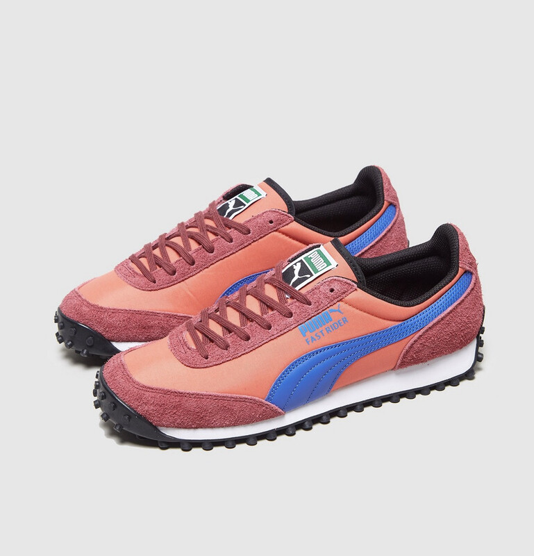 Special Edition Puma Fast Rider Royal Blue Burgundy Suede Crimson Orange Black