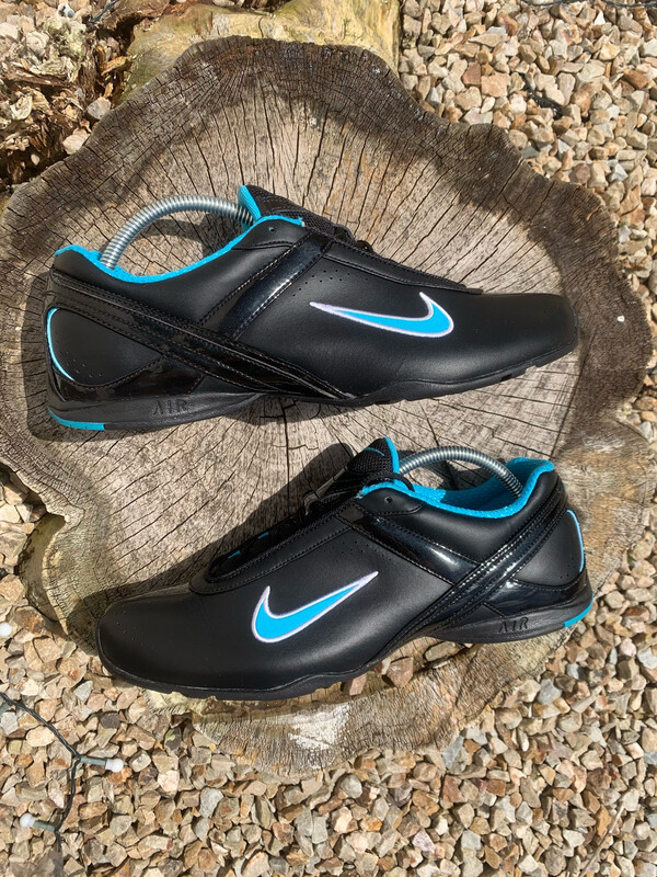 Retro Black Leather And Blue Nike Airs