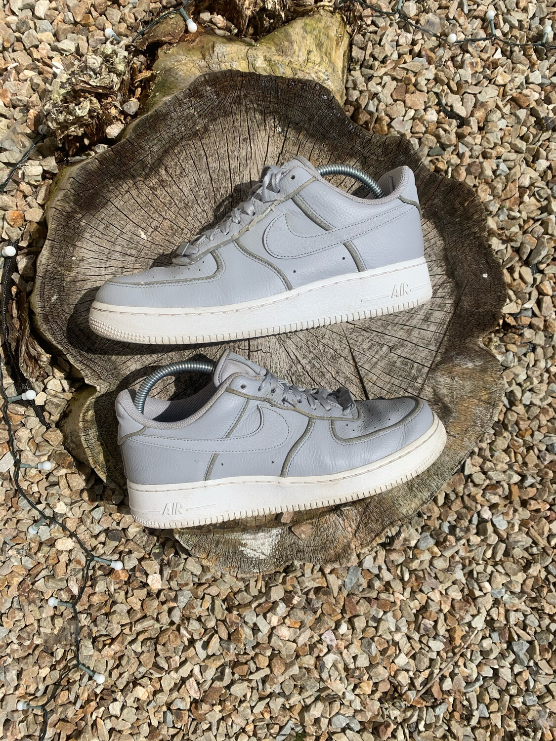 Nike Off White Wolf Grey Sparkle Air Force 1 Low