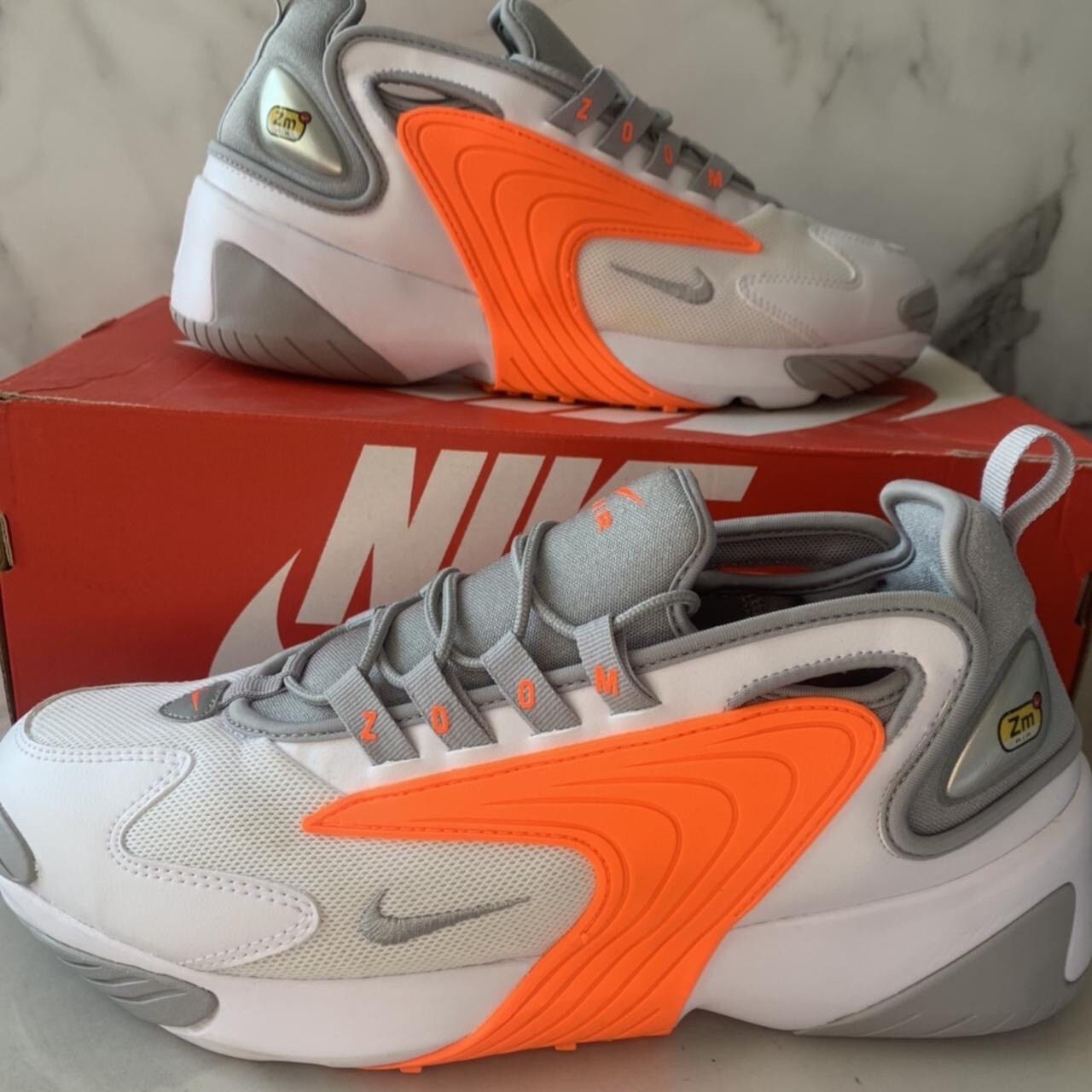 Nike Zoom 2K White Grey & Orange SE