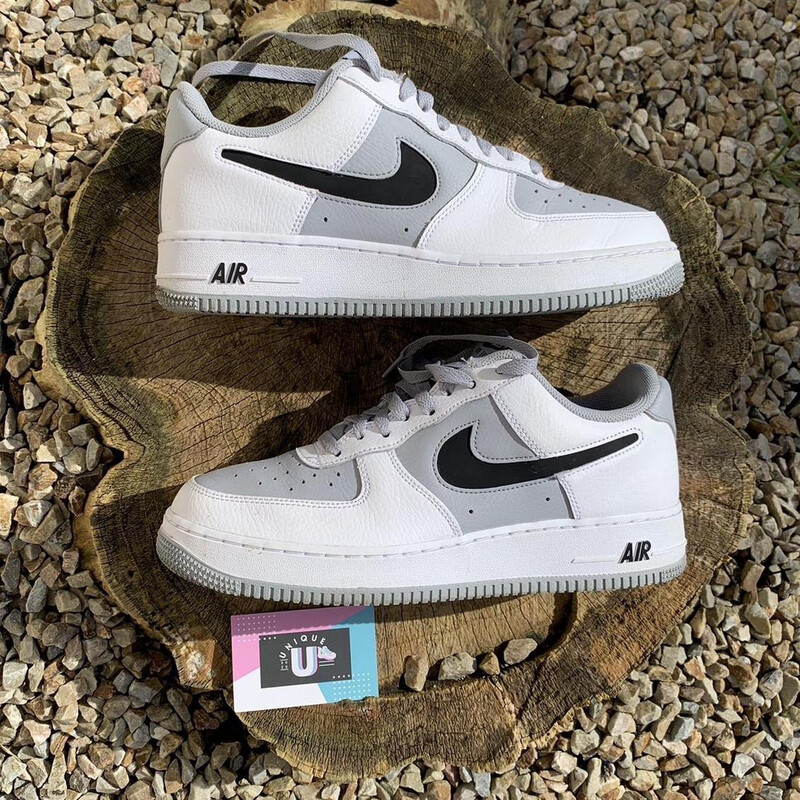 Nike Air Force 1 Low White Grey Black Premium PRM