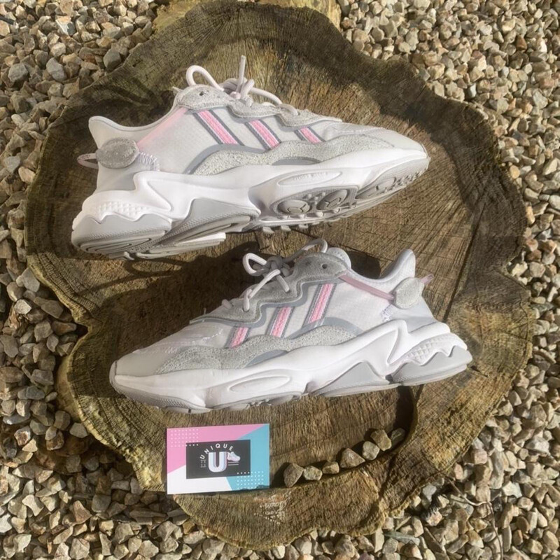 Adidas Originals Ozweego Grey Pink Silver Suede Leather