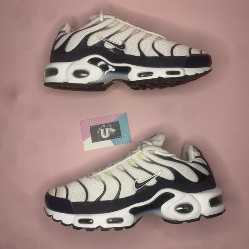 Nike Air Max TN Plus Premium White Navy Suede Mesh