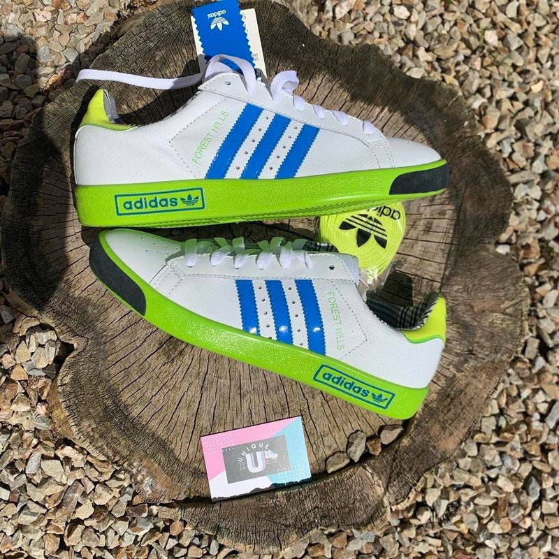 Adidas Forrest Hills Retro White Blue Neon