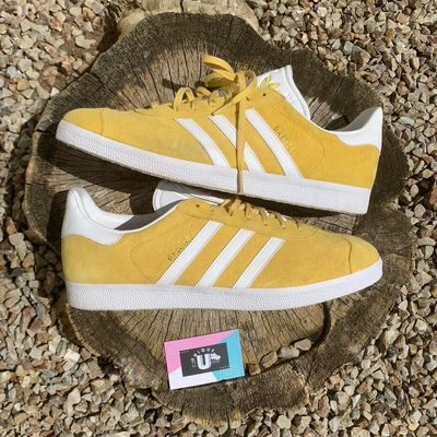 Adidas Gazelle Premium Yellow Suede White