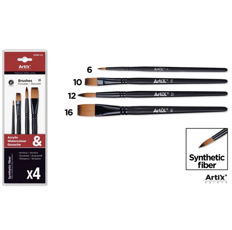 SET 4 PINCELES PROFESIONALES