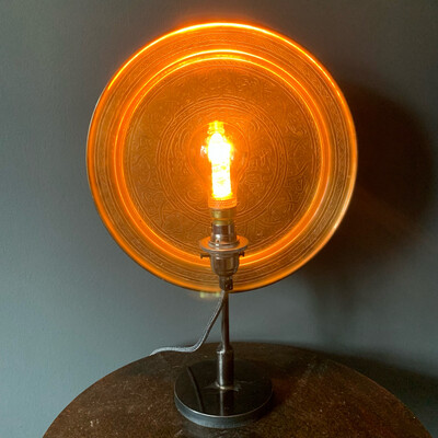 Vintage Brass Industrial Table Lamp