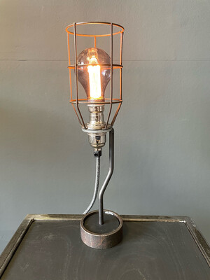Handmade Industrial Steel Cage Lamp