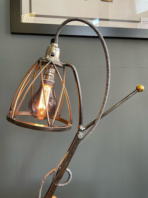 Copper And Steel Industrial Desk Lamp