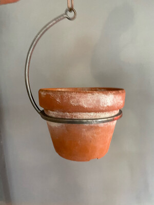 Vintage Terracotta Pot With Steel Hanging Arm