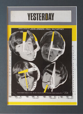 Yesterday-Beatles Song Sheet Collage By Vintage Shuffle