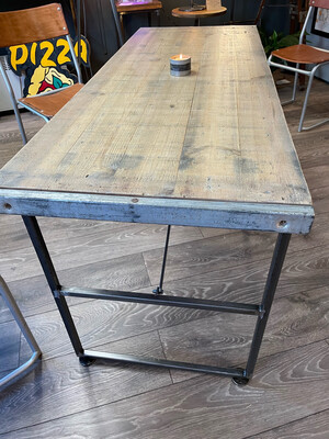 Reclaimed Wood And Steel Table/desk