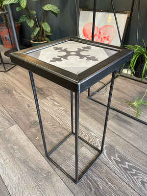 Steel Table With Reclaimed Tile Top
