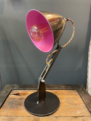Colour Pop Industrial Desk Lamp (bubblegum Pink)