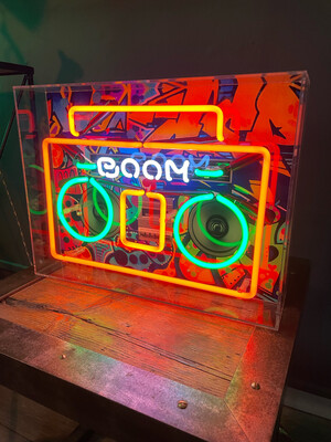 Neon Boom Box
