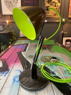 Colour Pop Industrial Desk Lamp (neon Green)