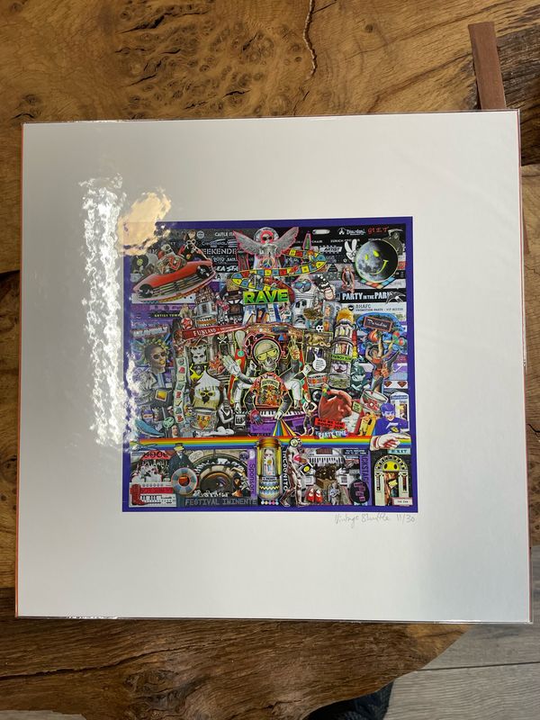 Rave - By Artist Vintage Shuffle (unframed)