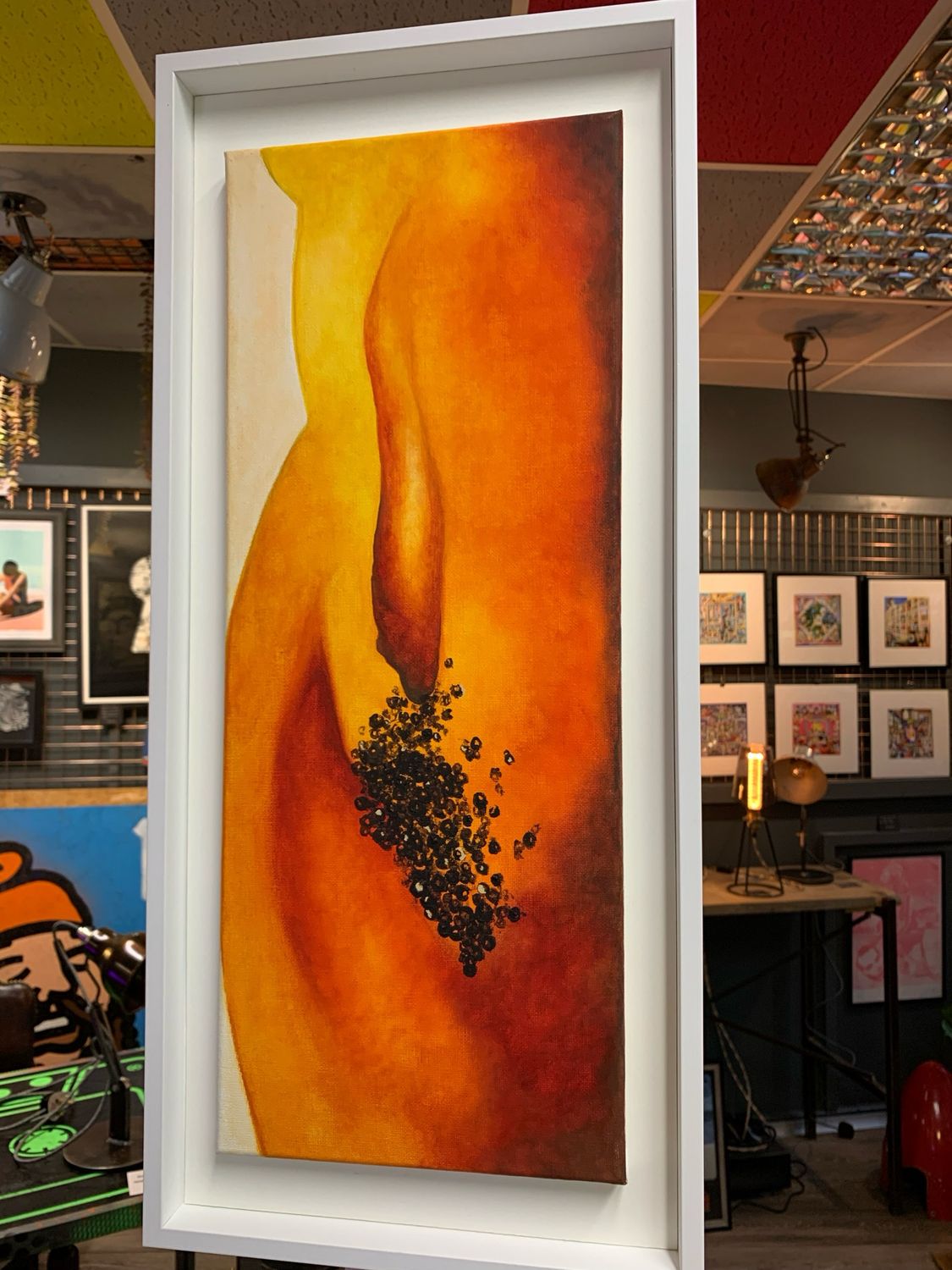 Natural Papaya, Original Painting By George Sian