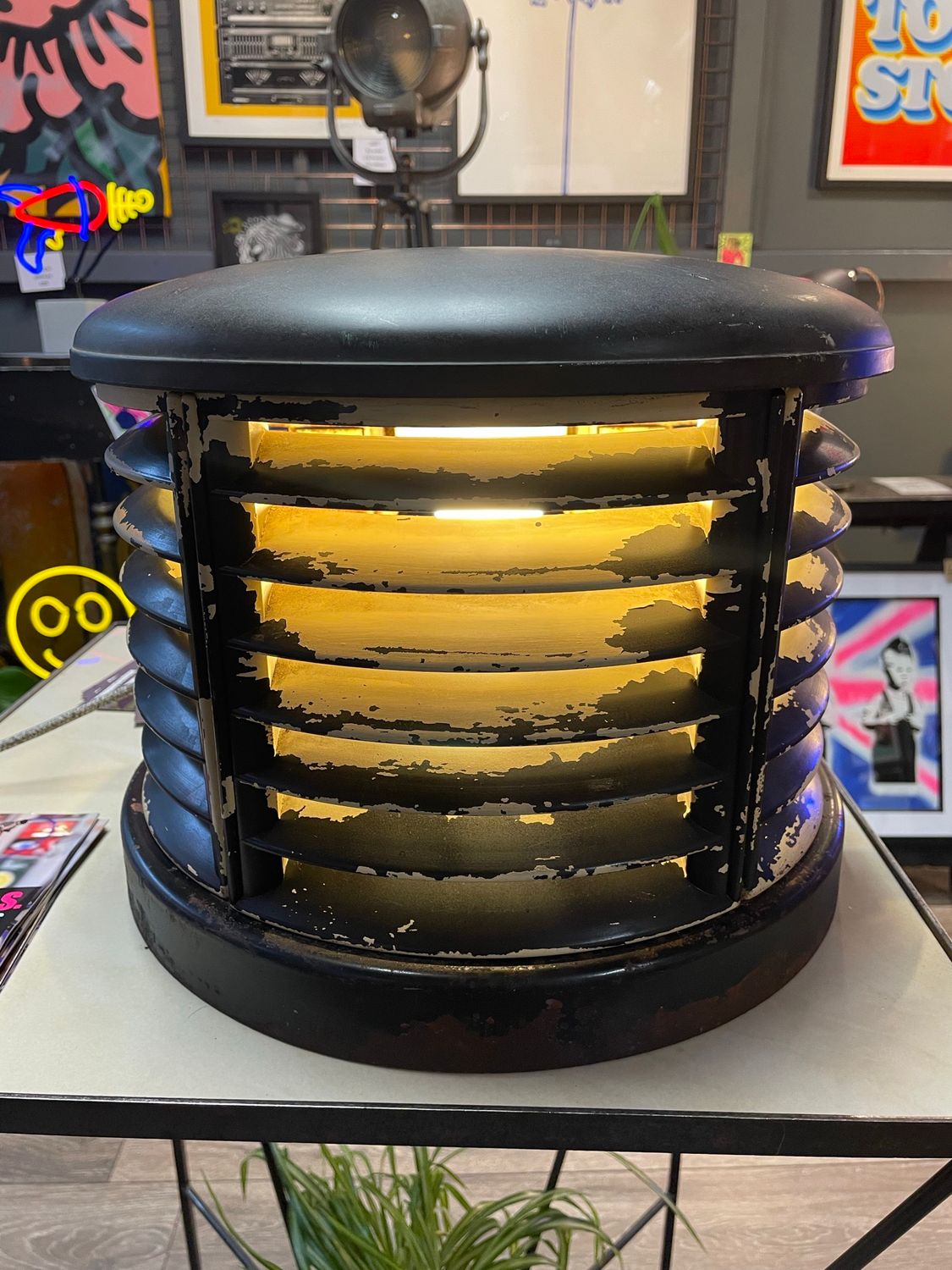 Vintage Fan Heater Converted To Lamp