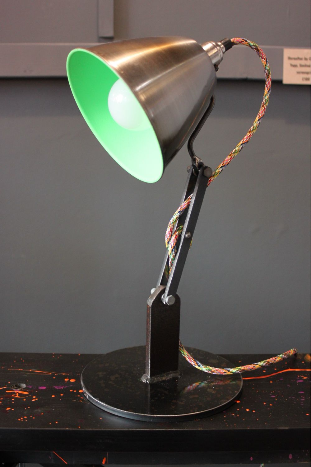 Colour Pop Industrial Desk Lamp (neon Green)