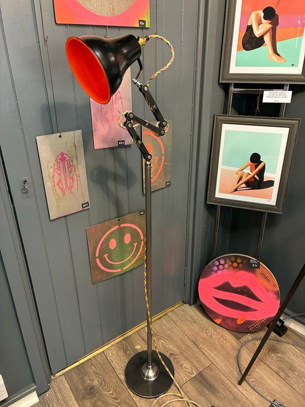 Floor Standing Articulated Lamp (black/orange)