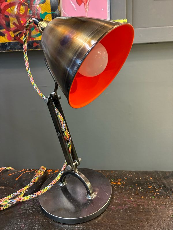 Colour Pop Industrial Desk Lamp (neon Orange)