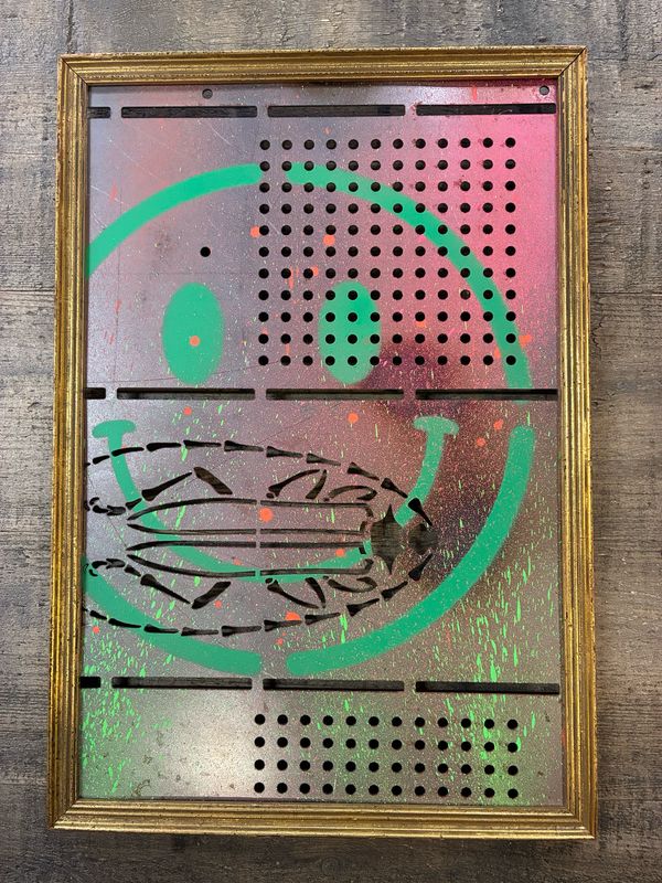 Smiley Art In Vintage Frame