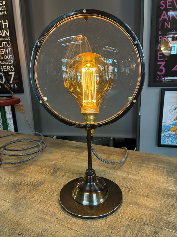 Reclaimed Lens Lamp (large Lens)