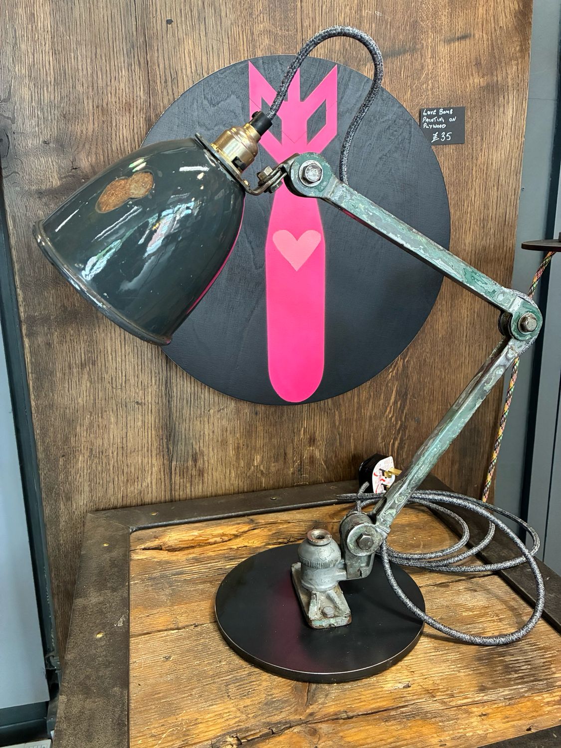 Vintage Industrial Machinists Lamp