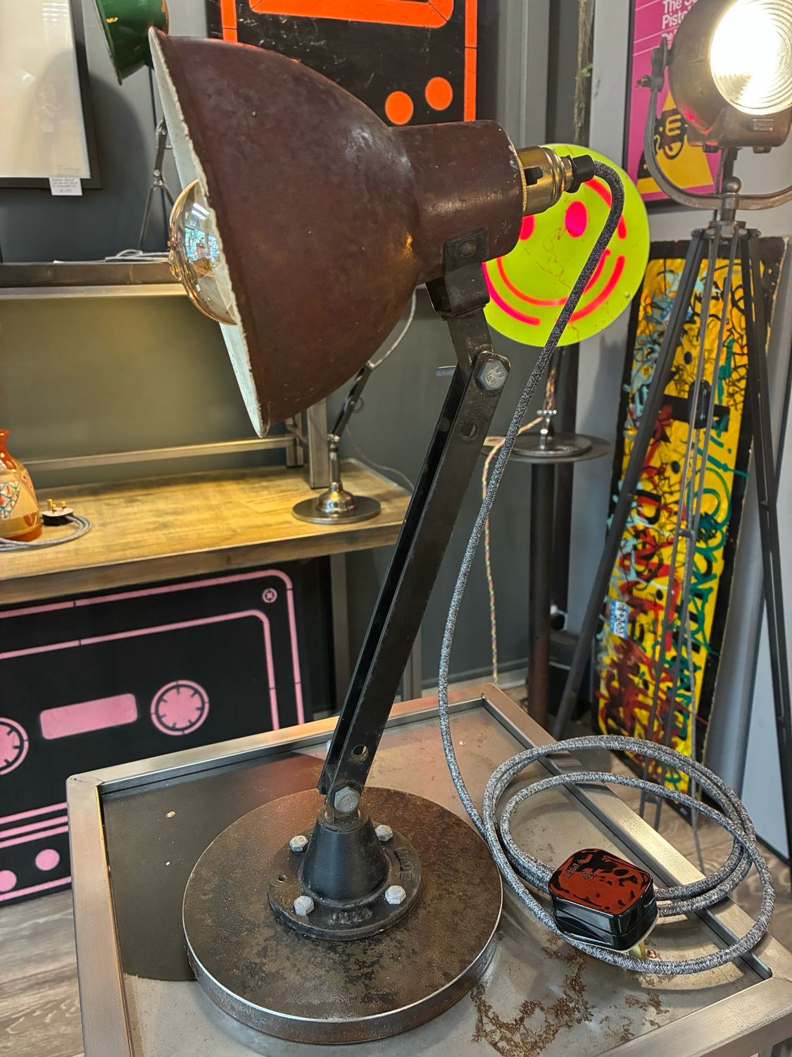 Vintage Industrial Machinists Lamp