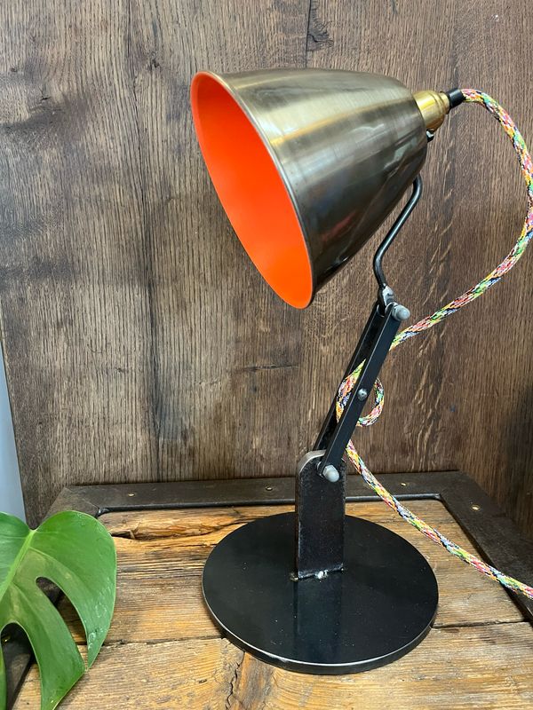 Colour Pop Industrial Desk Lamp (neon Orange)
