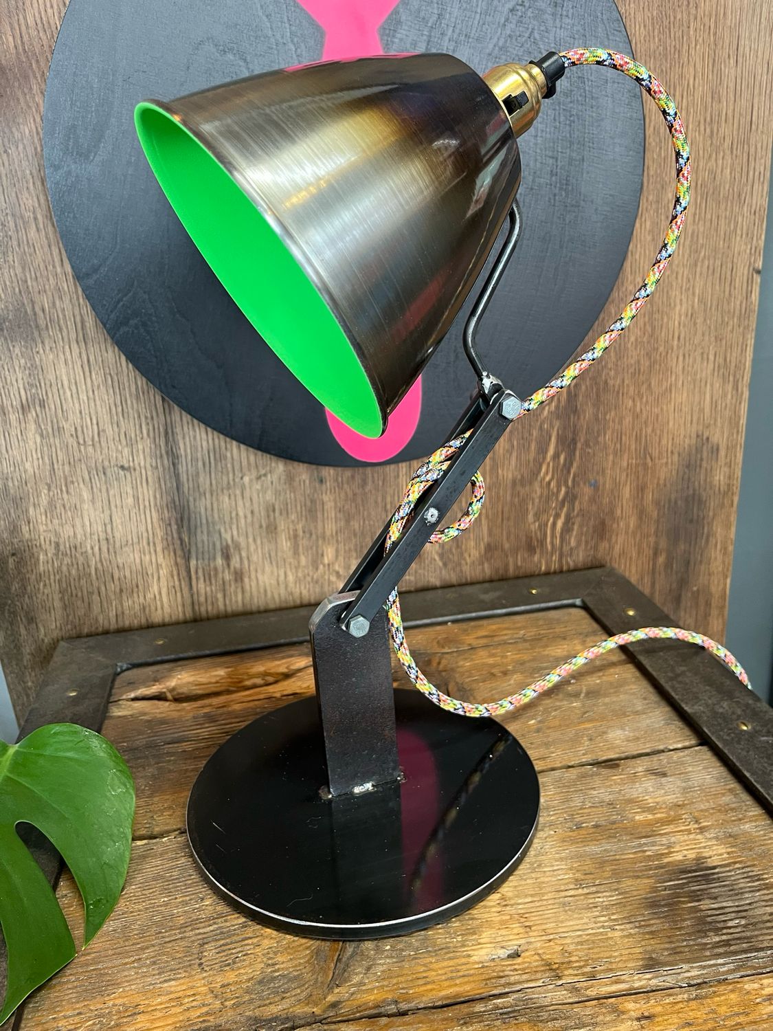 Colour Pop Industrial Desk Lamp (neon Green)