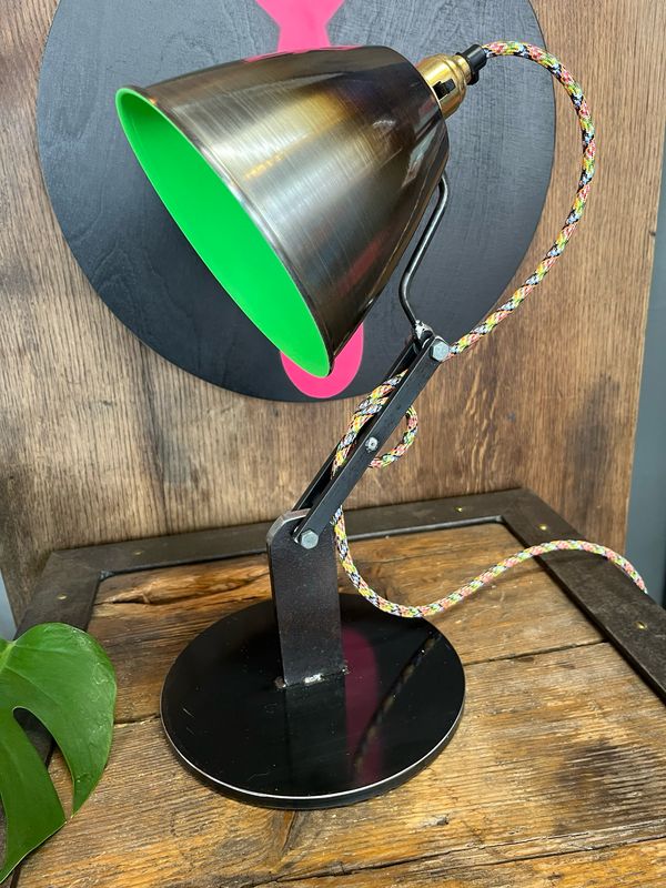 Colour Pop Industrial Desk Lamp (neon Green)