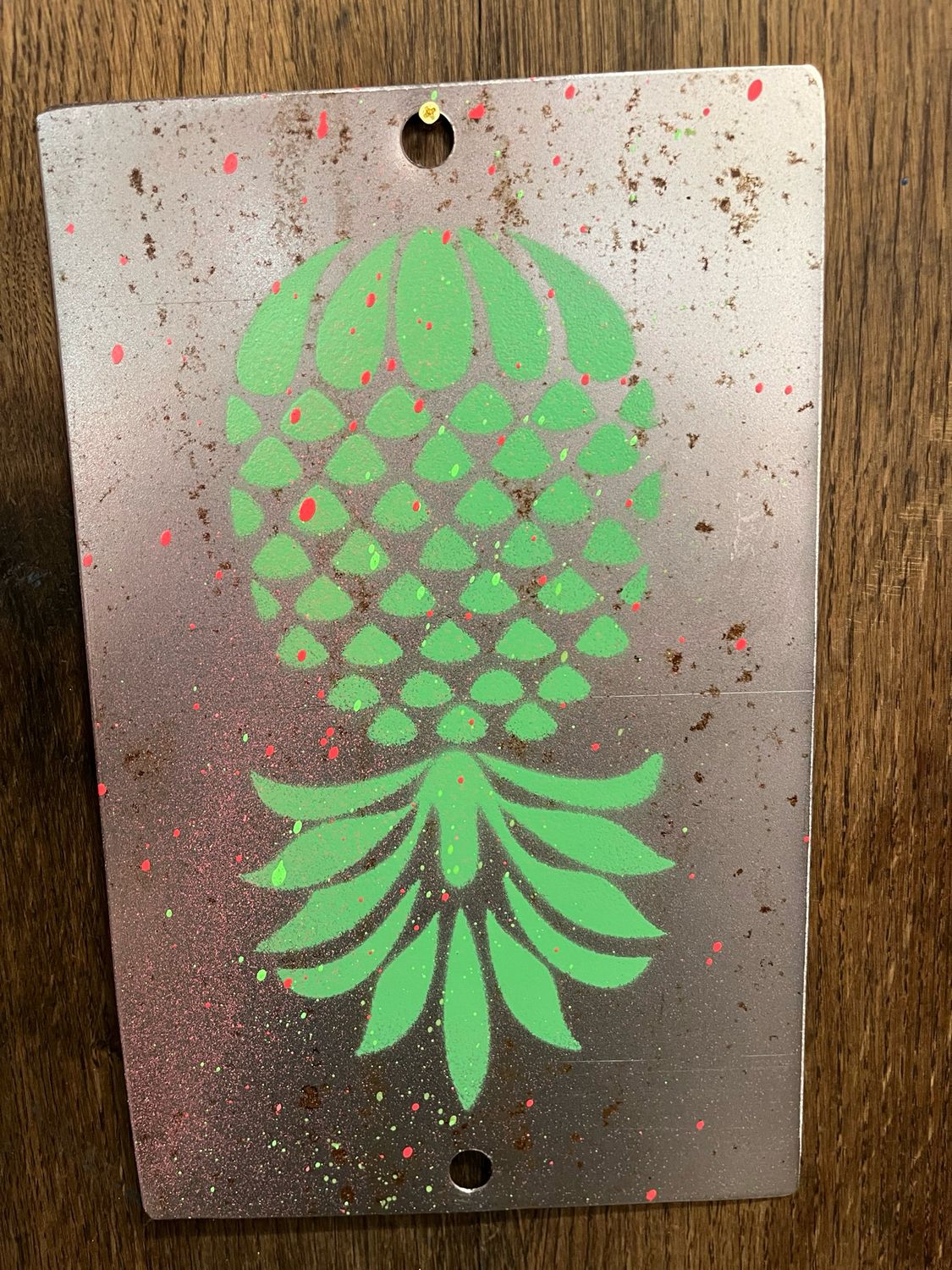 Pineapple On Steel Upside Down Or Not (green)
