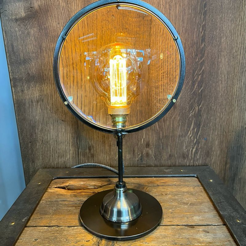 Reclaimed Lens Lamp (large Lens)