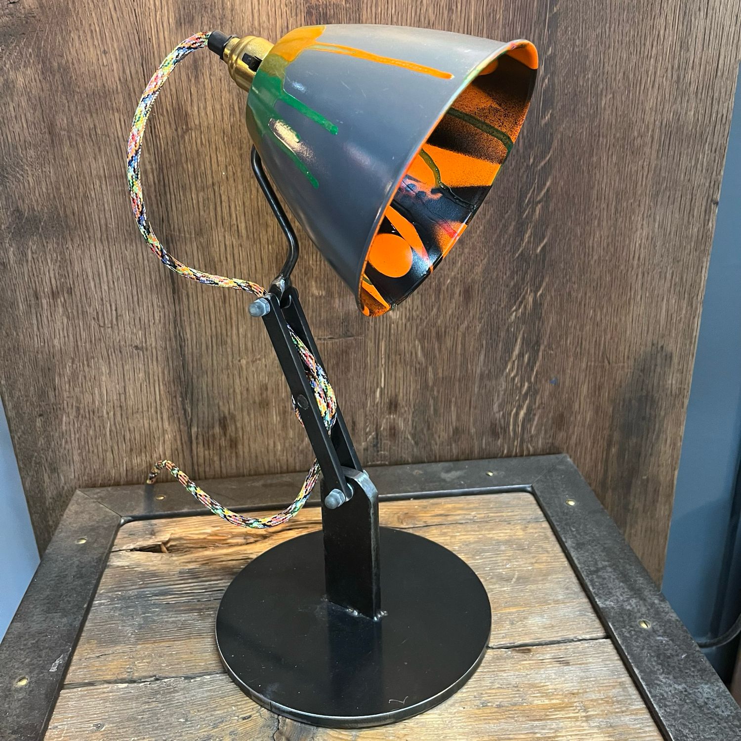 Colour Pop Industrial Desk Lamp (graffiti)