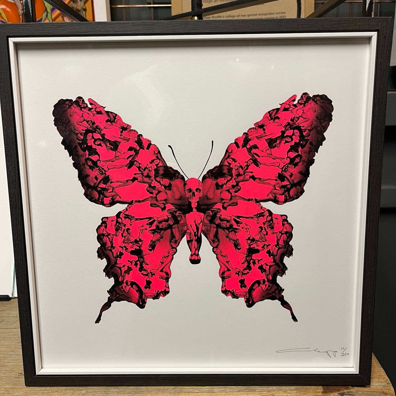 Neon Pink Liberty Mini Print By Cassandra Yap, Framed