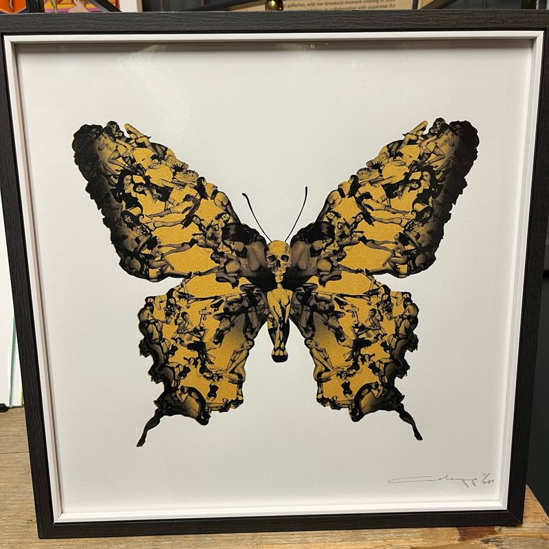 Gold Liberty Mini Print By Cassandra Yap, Framed