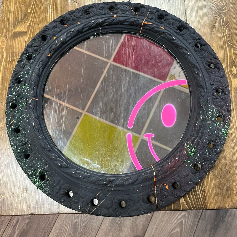 Smiley Painted Mirror