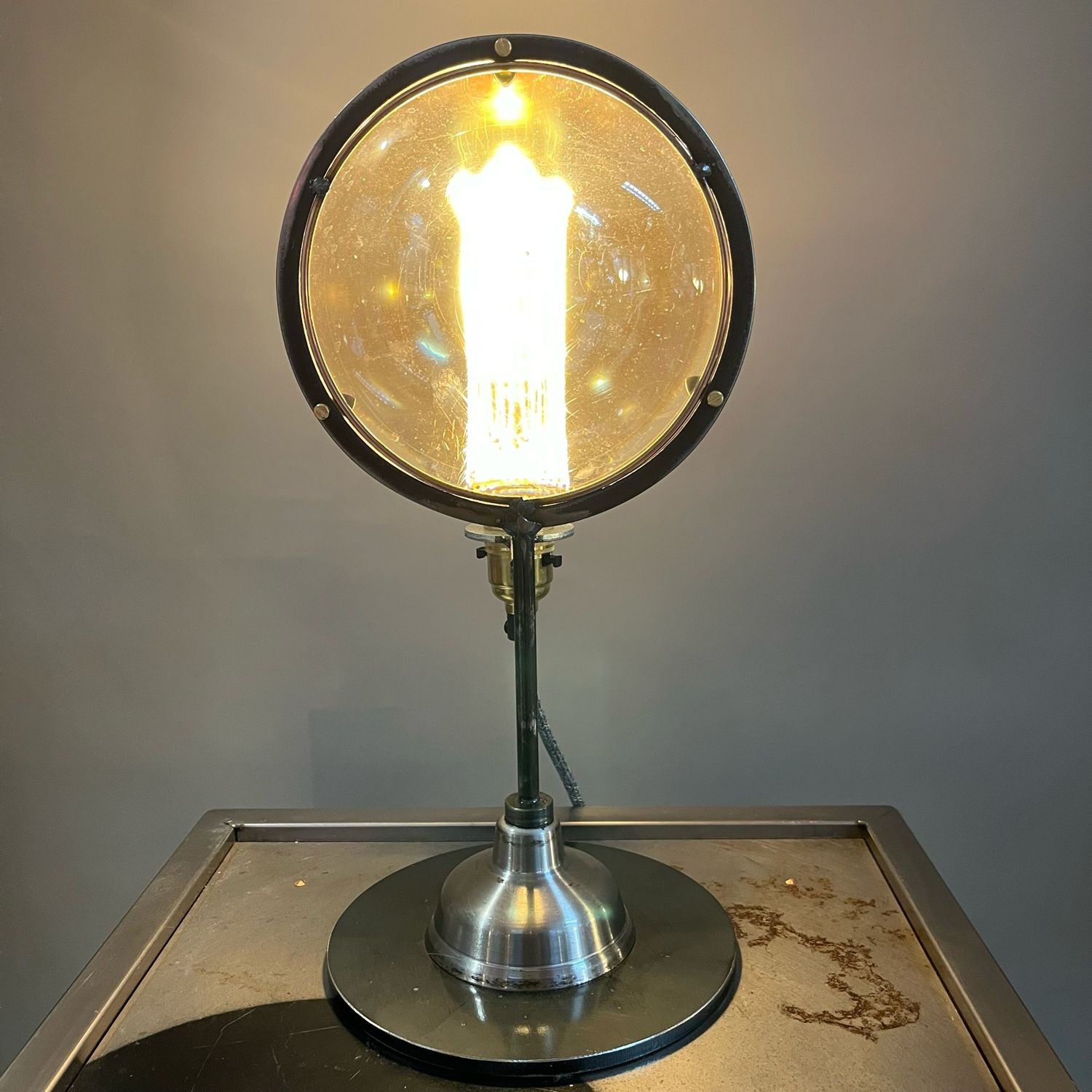 Reclaimed Lens Lamp (medium Lens)