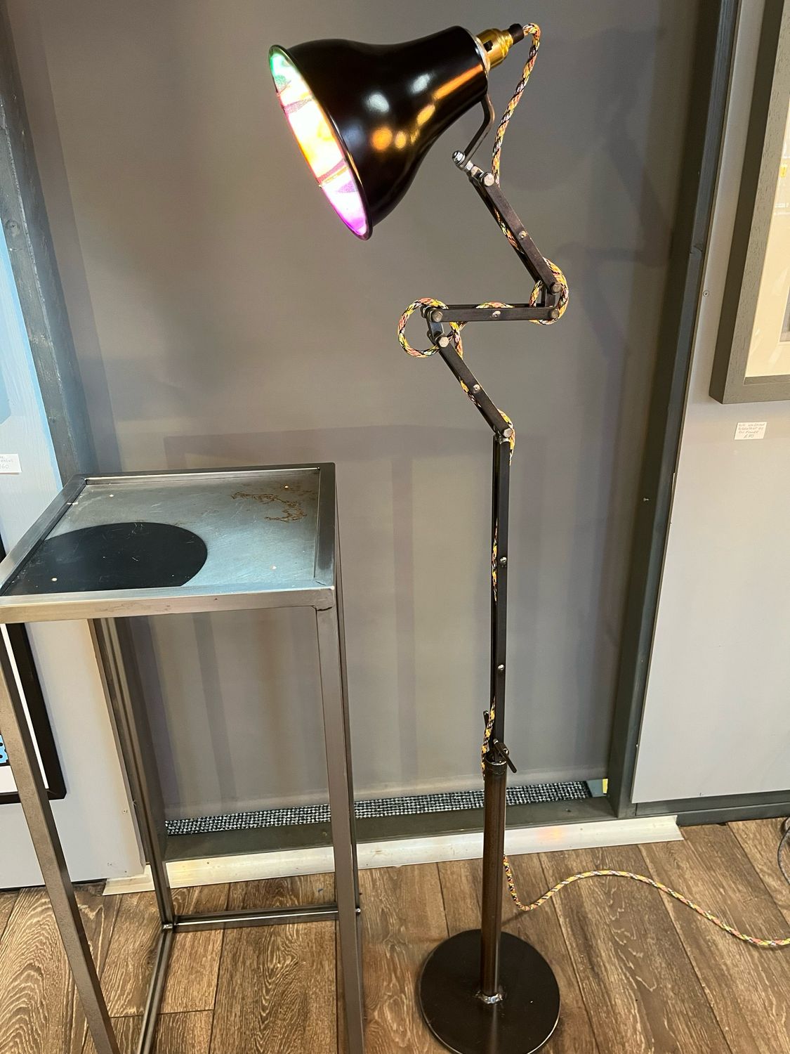 Floor Standing Articulated Lamp (Black/Graffiti)